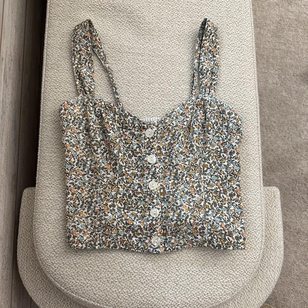 Abercrombie floral tank crop top